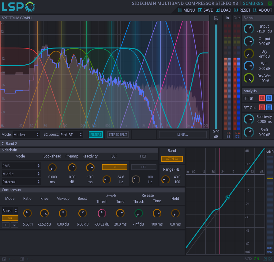 Sidechain Multi-band Kompressor Stereo x8