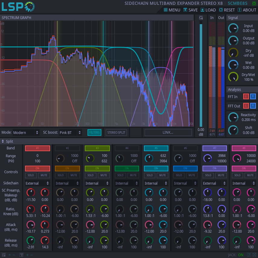 Sidechain Multi-band Expander Stereo x8