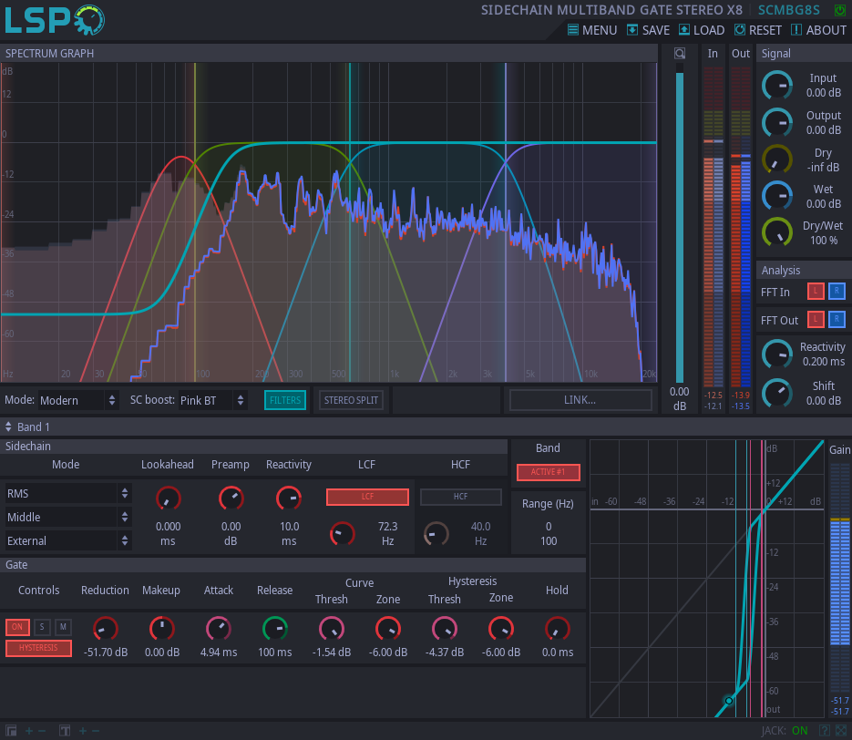 Sidechain Multi-band Gate Stereo x8